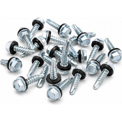 Selbstbohrende Schrauben 5,5 x 19 mm Sechskantkopf, EPDM-verzinkt, 250 Stück, 7504K (1/5)