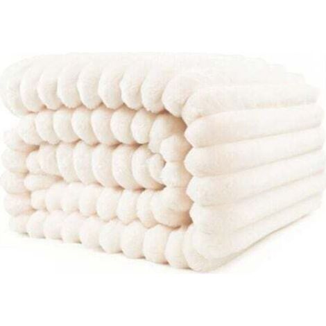 Couverture douillette 150 x 100 cm – Couverture chaude et moelleuse pour maman, femmes et petites amies (beige, 150 x 100 cm)
