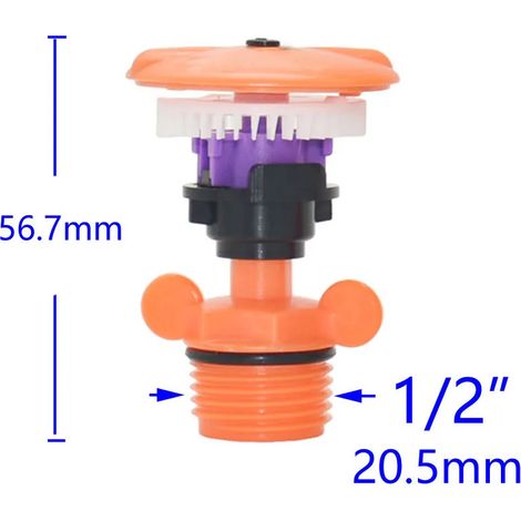 (Extend 1I2) Arroseur rotatif escamotable pour ferme, pelouse et jardin, buse d'arrosage et d'irrigation, 1 pièce (1/5)