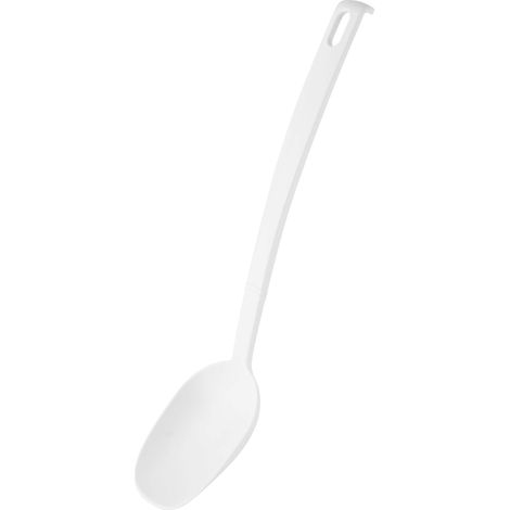 Cuillère à Prévisions Blanc en Plastique Cuillère de Service pour Poêles et Poêles Revêtement Blanc Quantité : 1 pièce