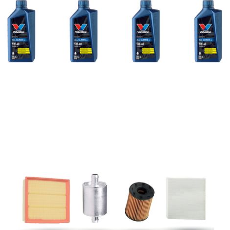 Kit tagliando 4 FILTRI e 4L OLIO compatibile con Alfa Romeo Mito (955) 1.4 TB 16v 88kw dal 2009 (1/5)