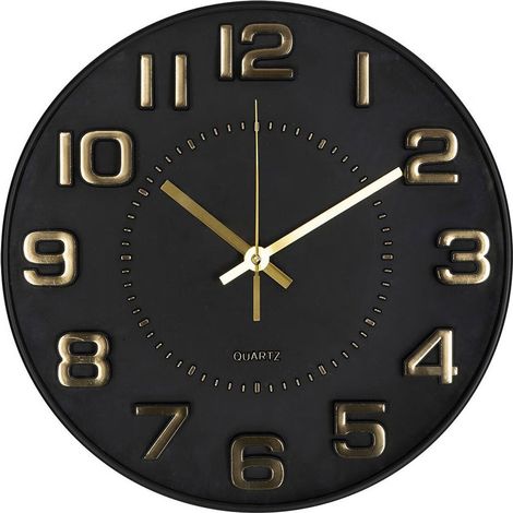 Horloge murale Eazy Living Ø 30 cm Jade Noir