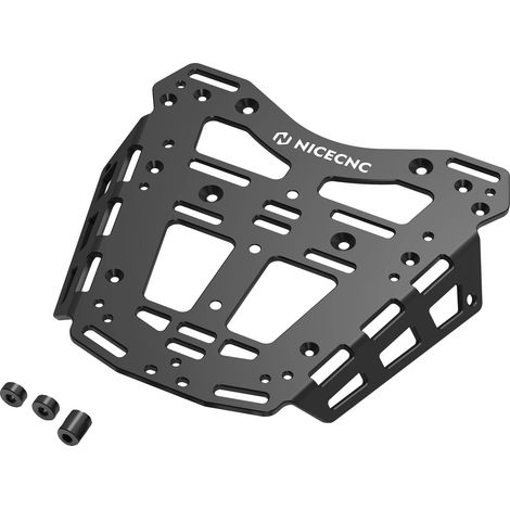 Portapacchi posteriore, design a basso profilo, struttura in alluminio resistente, nero (1/2)