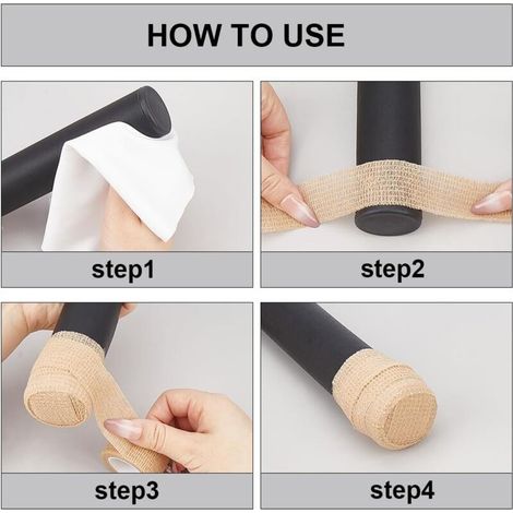CSPARKV 4 Rouleau de Ruban Adhésif pour Pieds de Chaise Protecteurs de Sol Antidérapants sans Colle Autocollants pour Pieds de Chaise pour Sols en Bois Dur Réduit Le Bruit sans Rayures 2.5cm4m (1/4)