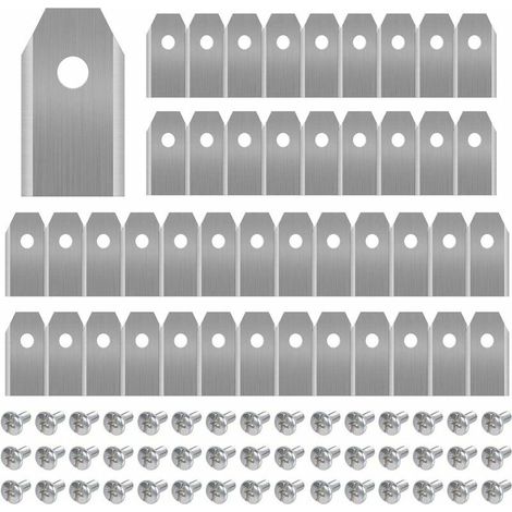 45 x Titan-Ersatzklingen, Rasenmäherklingen für alle Mähroboter Husqvarna Automower, Gardena, Yardforce, Heavy Duty (3g / 0,75mm) mit Schrauben, Titan-Ersatzklingen