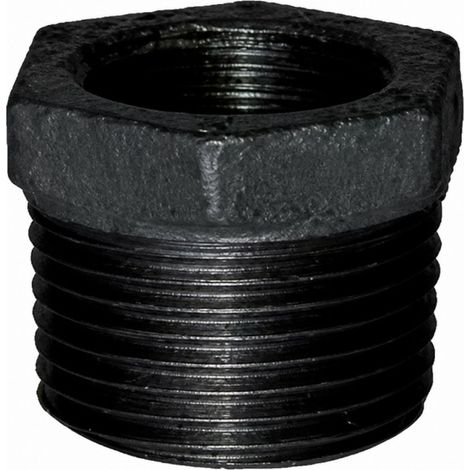 Reduzierter Nippel 15x21 / 12x17, männlich weiblich schwarz