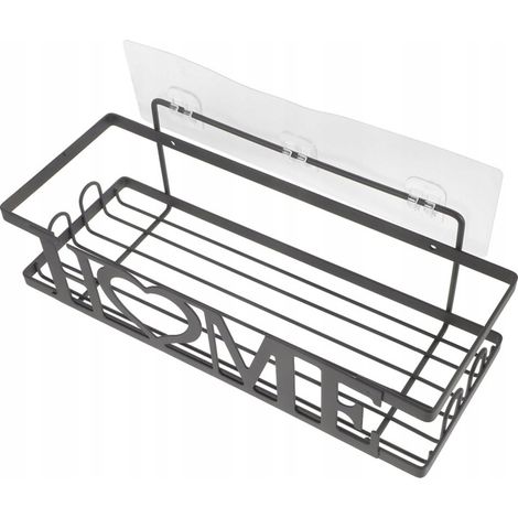Porte-Serviettes Métal Noir Rangement Salle Bain (1/4)