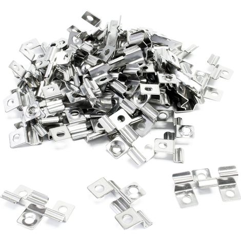 Xpotool – Lot de 50 clips en acier inoxydable pour terrasse – Fixation invisible – Hauteur de serrage 6 mm – Installation rapide et durable