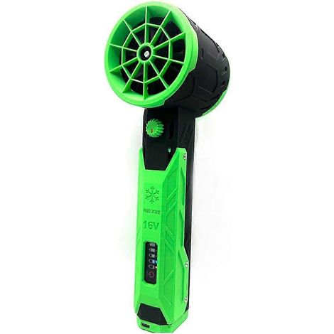 Ventilateur Turbojet, puissant souffleur pour voiture, moteur sans balais de 64 mm, capacité de 8 000 mAh, poussée de 1 000 g, ventilateur industriel pour le nettoyage automobile, noir et vert (1/5)