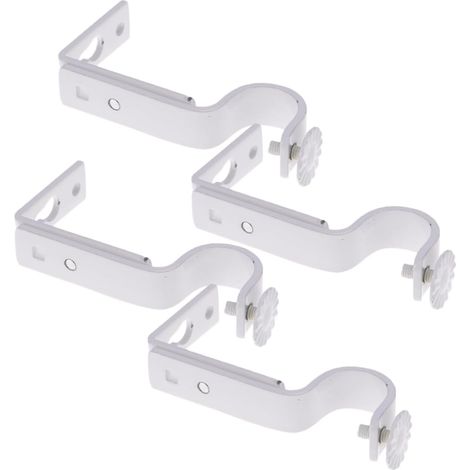 2 paia di staffe per asta per tende da parete, ganci per portasciugamani, facile installazione, resistenti
