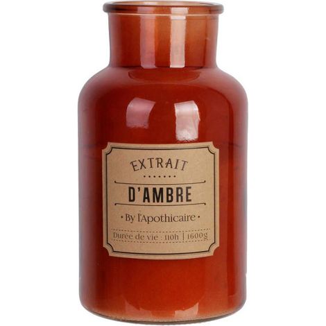 Bougie Parfumée Déco "Apothicaire" 1600g Ambre (1/4)