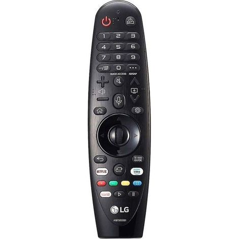Télécommande LG Magic Remote compatible avec de nombreux modèles LG, touches d'accès rapide Netflix et Prime Video : aucune