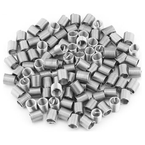 100 inserts filetés hélicoïdaux en acier inoxydable SS304, fil enroulé, M8 x 1,25 x 2D (1/5)