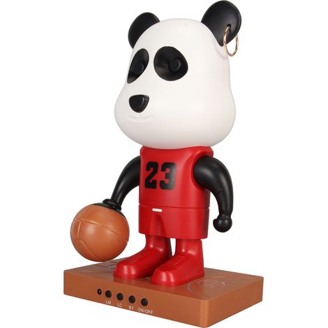 Projecteur d'étoiles avec haut-parleur Bluetooth, lampe de projection en forme de panda avec projecteur d'étoiles et de basket-ball, veilleuse intégrée