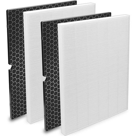 Lntyq 2er-Pack H 116130 Ersatzfilter für Winix 5500-2 Luftreiniger, 2er-Pack HEPA-Filter und 2er-Pack Aktivkohlefilter (1/5)