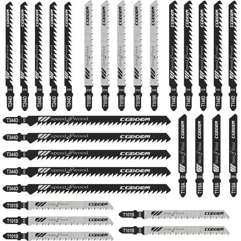 Stichsägeblatt Set T Schaft Kunststoffbox Holz Metall 30pcs (1/5)