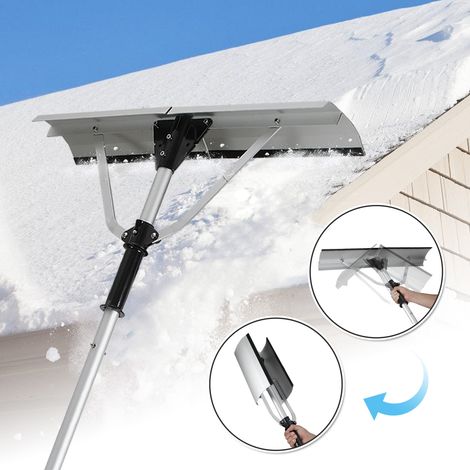 TolleTour 196-636CM Rastrillo de nieve telescópico de aluminio con mástil telescópico - Cabeza y plegable (1/5)