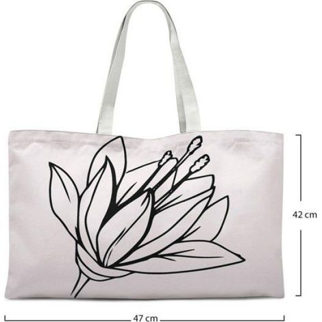 Sac shopping - tote bag - TRGCTB113642X4742 - Coton - Anse 30 cm - Noir (1/4)