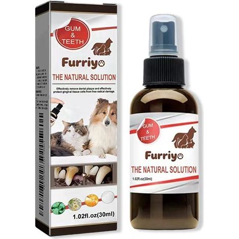 Furriyo Pet Oral Care Spray - Freshens breath, removes stains, universal cleaning spray for cats and dogs (1/5)