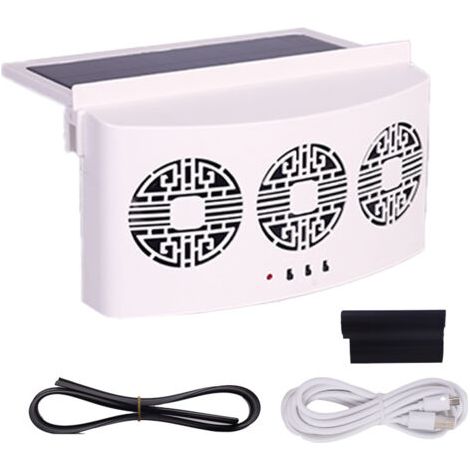 Ventilateur D'échappement Radiateur Fenêtre Voiture Refroidisseur Voiture Universel Ventilateur Ventilation Radiateur Ventilation Ventilateur À Énergie Solaire Charge USB (1/5)