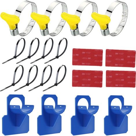 Support de tuyau de piscine, gris, lot de 4, collier de serrage sécurisé pour tuyau de piscine Intex, 30-37 mm (1/5)