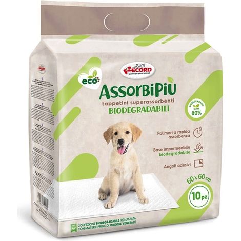 Tapis absorbant biodégradable 60x60cm Assorbipiù 10 pièces