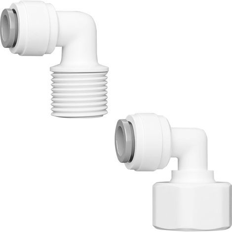 1,27 cm Außengewinde / 9,5 mm Innengewinde auf Winkel, gerades Verbindungsstück, Steckverbindung zum Anschluss von Wasserrohren (1/5)