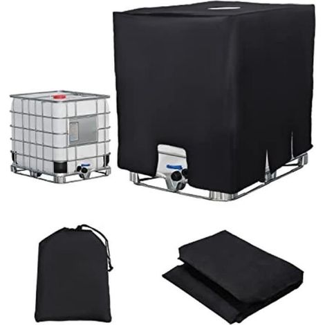 Bache cuve 1000l anti uv,Couvercle de réservoir en polyéthylène, matériau imperméable - 120 x 100 x 116 cm (1/4)