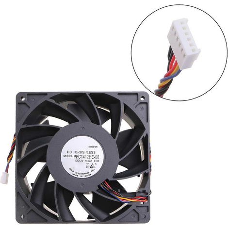 7500 U/min PFC1412HE-00 12 V 9 A 14038 14 cm 6-adriger PWM-Serverlüfter, 395 g (1/5)