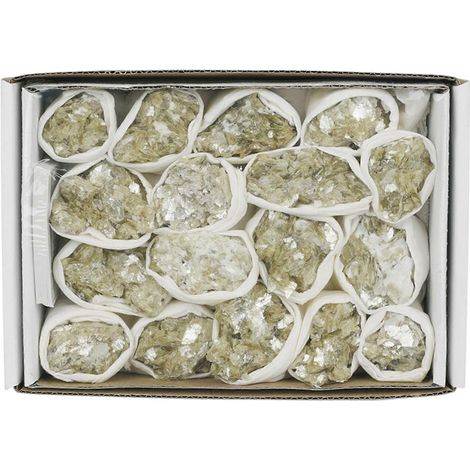 Natürlicher gelber und weißer Glimmer, natürliche Kristalle und Heilsteine, roher Glimmer