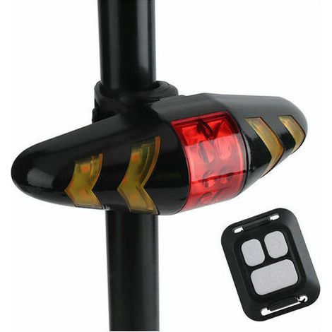 Feu Arrière Vélo - Clignotant Arrière Sans Fil avec Télécommande - Étanche IPX2 - Pour Vélo Urbain et Randonnée - 1 Pièce (1/5)