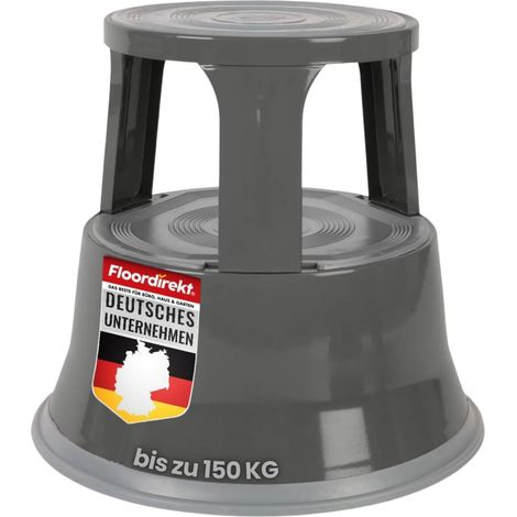 Rollhocker Elefantenfuß Stahl T1 Grau