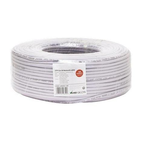 CAVO LAN UTP CAT.5E - RAME/PVC GRIGIO n°FILI 8 CF=MT 100- 1 confezioni