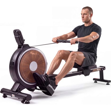 KM-Fit Rower Magnetico KM-HE-RM con KINOMAP Bluetooth Pieghevole Attrezzo Fitness da Casa fino a 120kg Nero (1/5)