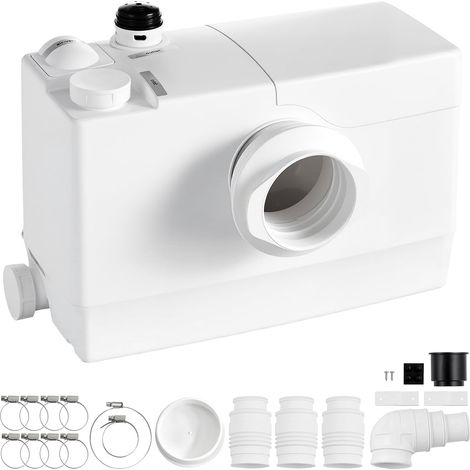 Broyeur WC 800 W 200 L/min Levage 10 m Pompe de Relevage Eaux Usées (1/5)