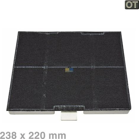 Bosch Siemens Aktivkohlefilter, Kohlefilter 238 x 220 mm, rechteckig für Dunstabzugshaube - 00744075, 744075 ersetzt 00669419, 669419 (1/4)