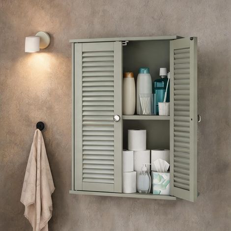 Meuble de salle de bain vert en MDF 51 x 18 x 61 cm (1/5)
