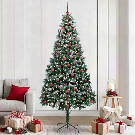 vidaXL Sapin de Noël artificiel Vert 240 cm PVC, Acier et Plastique (1/5)