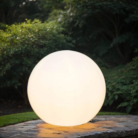 Lampe de jardin décorative Lampe boule en blanc Ø45cm