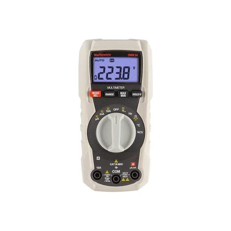 Multimetrix – Multimètre numérique CAT III 600 V – Affichage 4000 points – Mesure AC/DC jusqu'à 10 A – True RMS pour précision