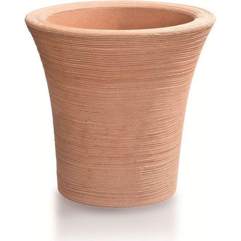 Vaso tondo in resina Mimosa 50 cm. Anticato