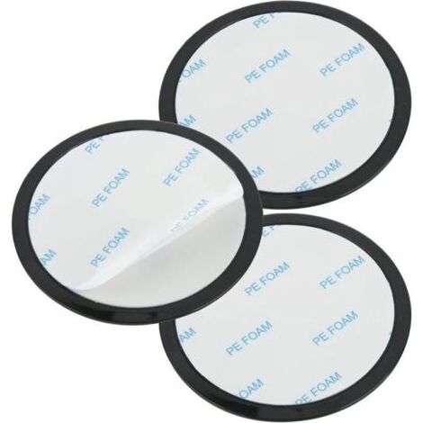 3 Pack 8CM Disques de Fixation Adhésifs pour Tableau de Bord, Support à Ventouse avec a Adhésif Résistant à la Chaleur Accessoire Universel pour Coiture Support GPS Voiture pour Tableau de Bord (1/5)