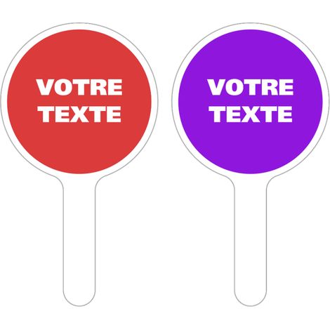 PANNEAU À MAIN PERSONNALISÉ. Violet .  - Violet