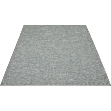 FLOORNOVO In- & Outdoor Teppich Türkis Fischgrätmuster - 280 x 200 cm - Flachgewebe für Garten Balkon Terrasse und Innenbereich - Robust & Pflegeleicht - einsetzbar im Innen- und Außenbereich (1/2)
