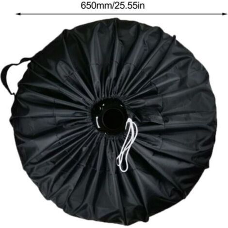 Housse universelle pour roue de secours, 14-18 pouces, imperméable et anti-poussière, en tissu Oxford, avec poignée, pour voiture, camion, camping-car, taille S : 65 x 37 cm (1/3)