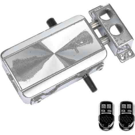 Kit de cerradura para puerta de casa con control remoto, entrada sin llave, cerradura electrónica silenciosa, sistema de control de acceso antirrobo inalámbrico inteligente para el hogar y el hotel. (1/5)
