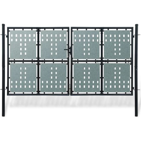 Portail simple de clôture Noir 300x200 (1/5)
