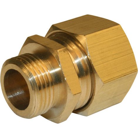 Messing-Doppelkonusmuffe M 12 x 17 für Kupferrohr QUICK PLOMBERIE