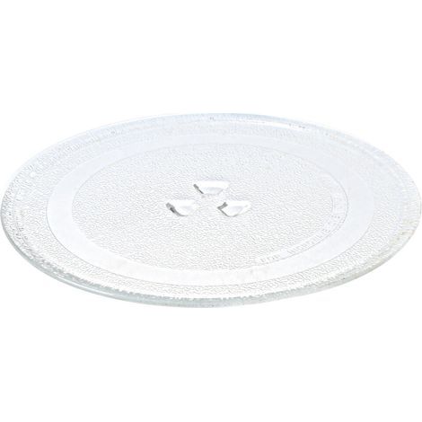 Plateau tournant en verre pratique pour micro-ondes avec base en (1/2)