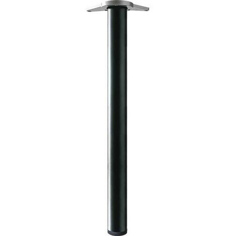 pata regulable de acero para mesa modelo neiva. acabado cromo. mesa o encimera acabado negro